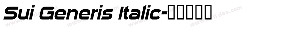 Sui Generis Italic字体转换